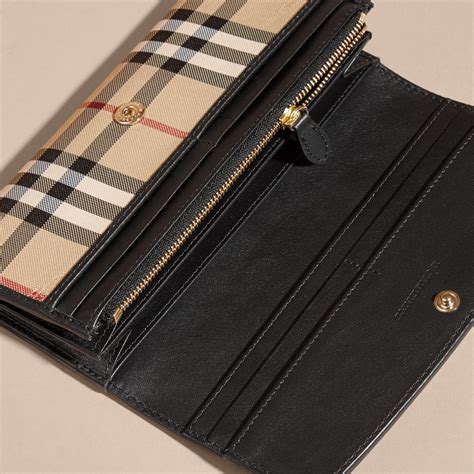 burberry leather continental wallet